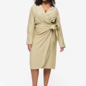 Tie-detail wrap dress H&M